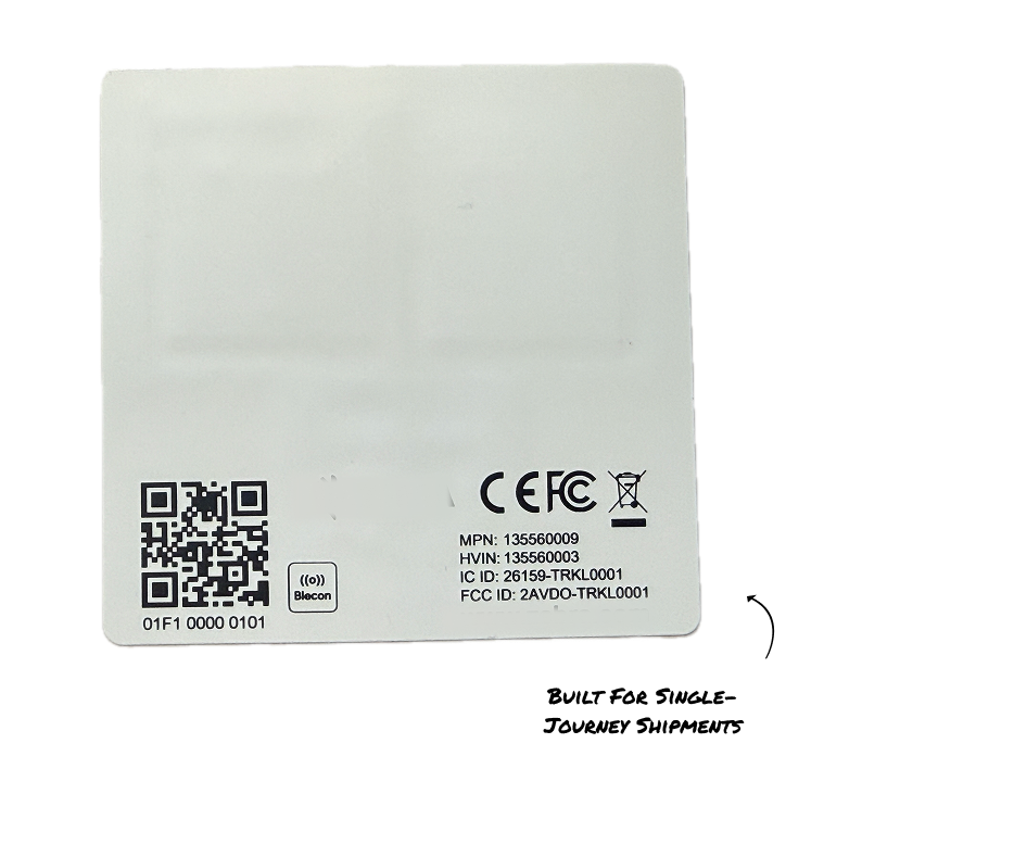 BLE Smart Label built for single journey shipements