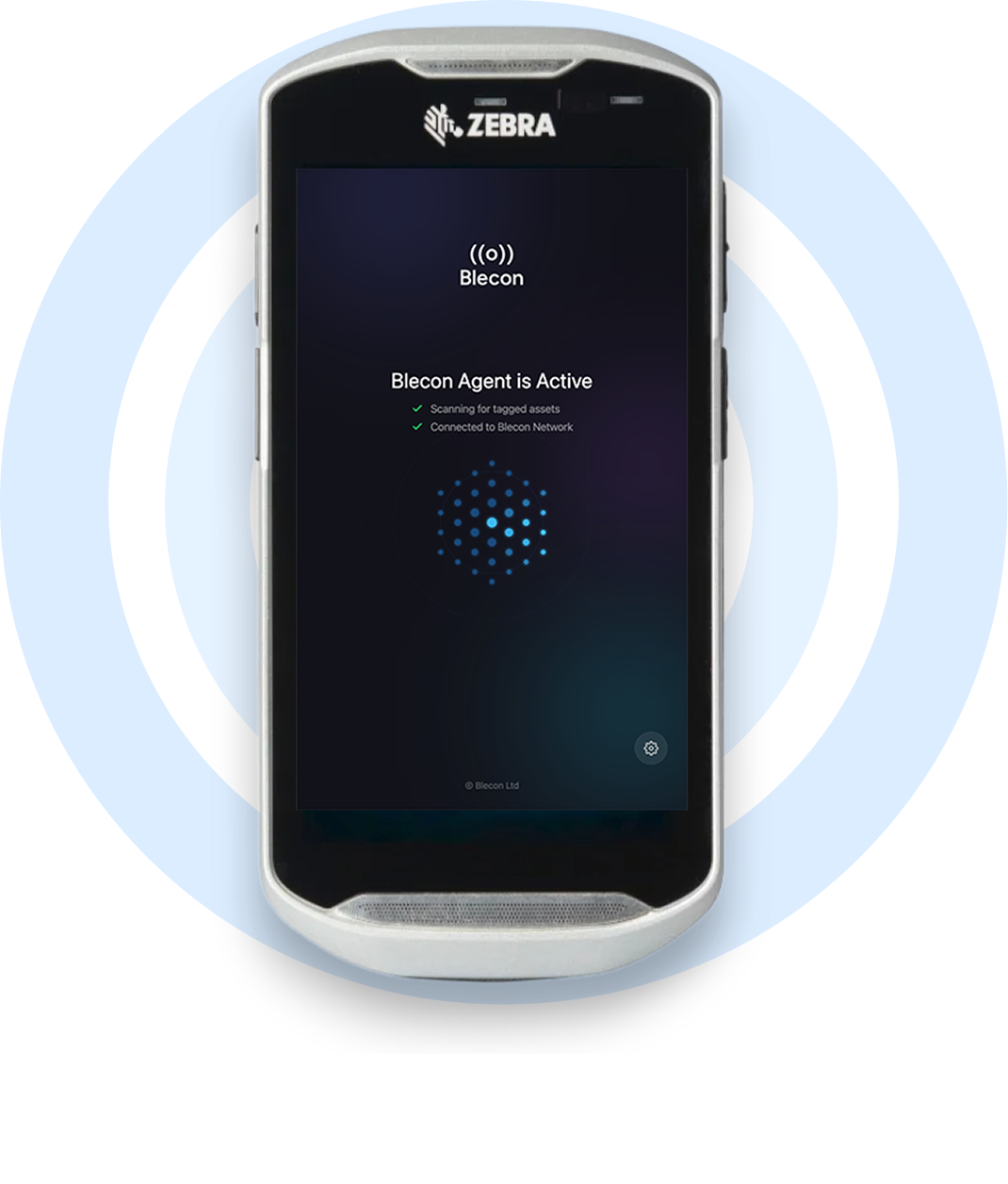 Blecon Agent running on Zebra Technologies Device
