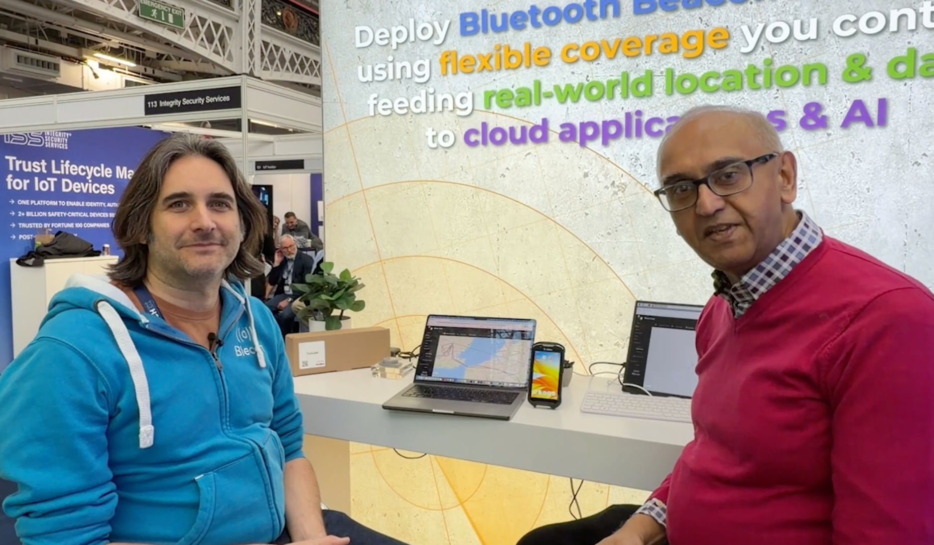 Simon Ford of Blecon being interviewed by EE Times about Bluetooth tracking agents
