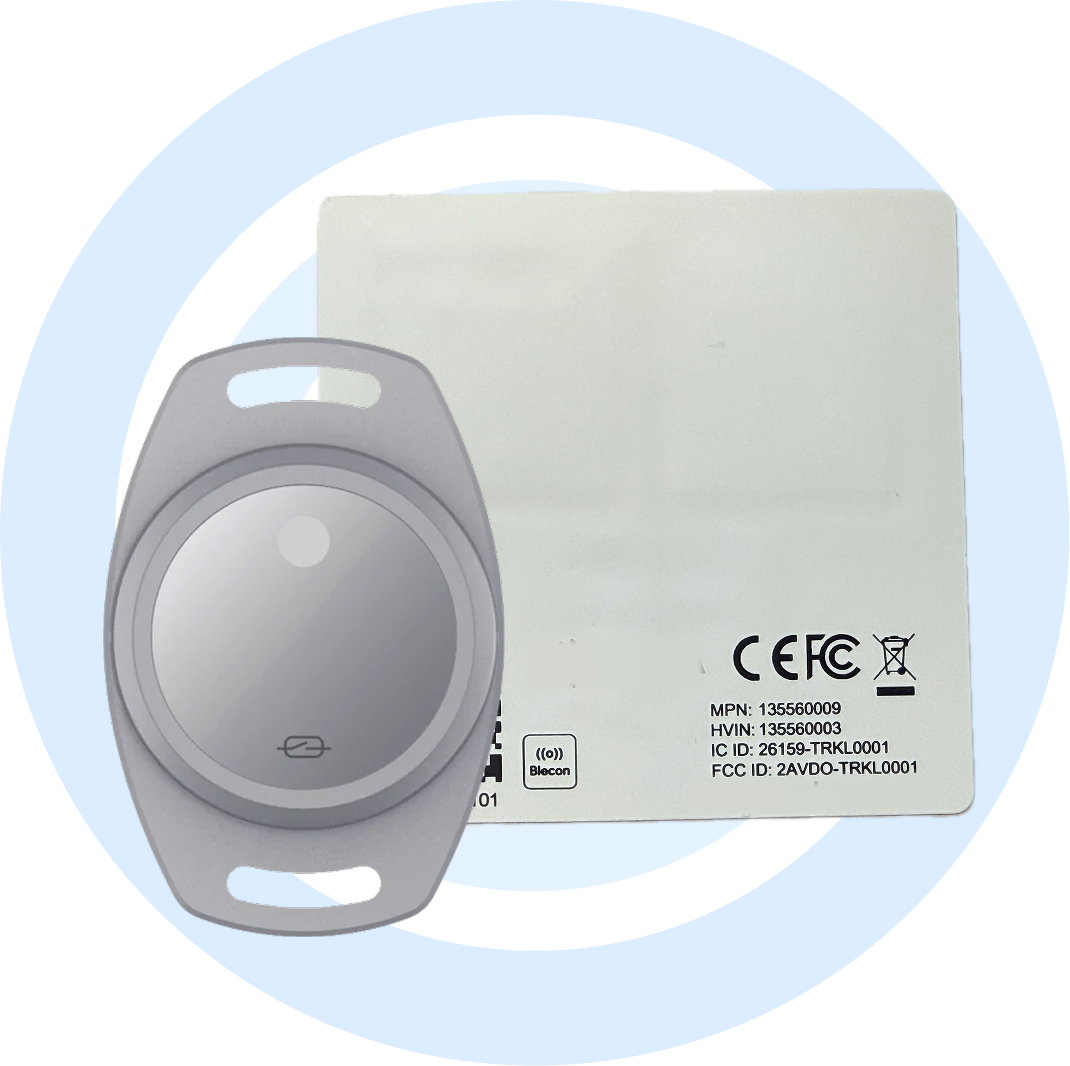 Range of Blecon Sensing Tags: hard tag, label form factors