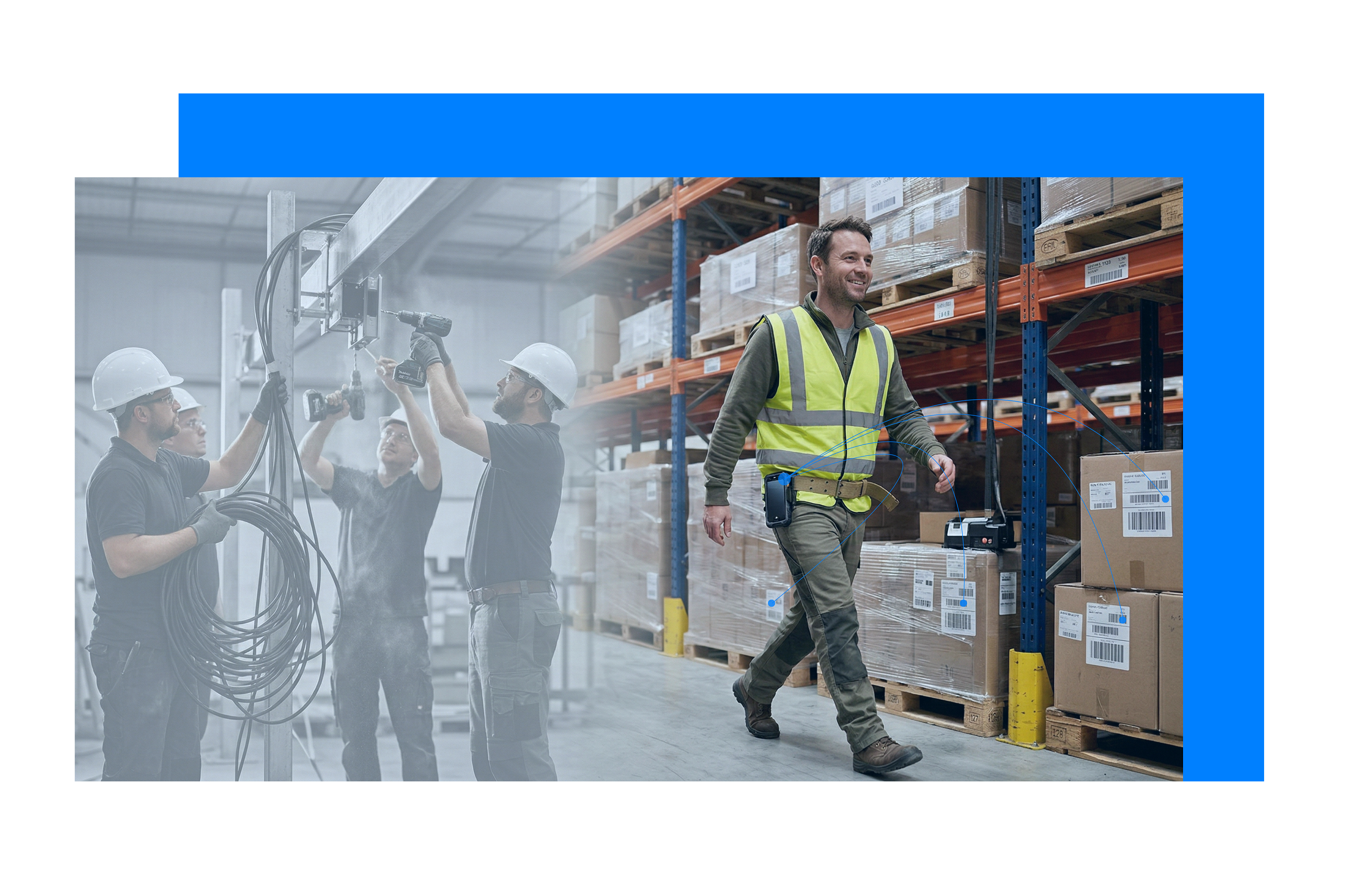 Blecon Agent running on a Zebra handheld device used by a warehouse operative