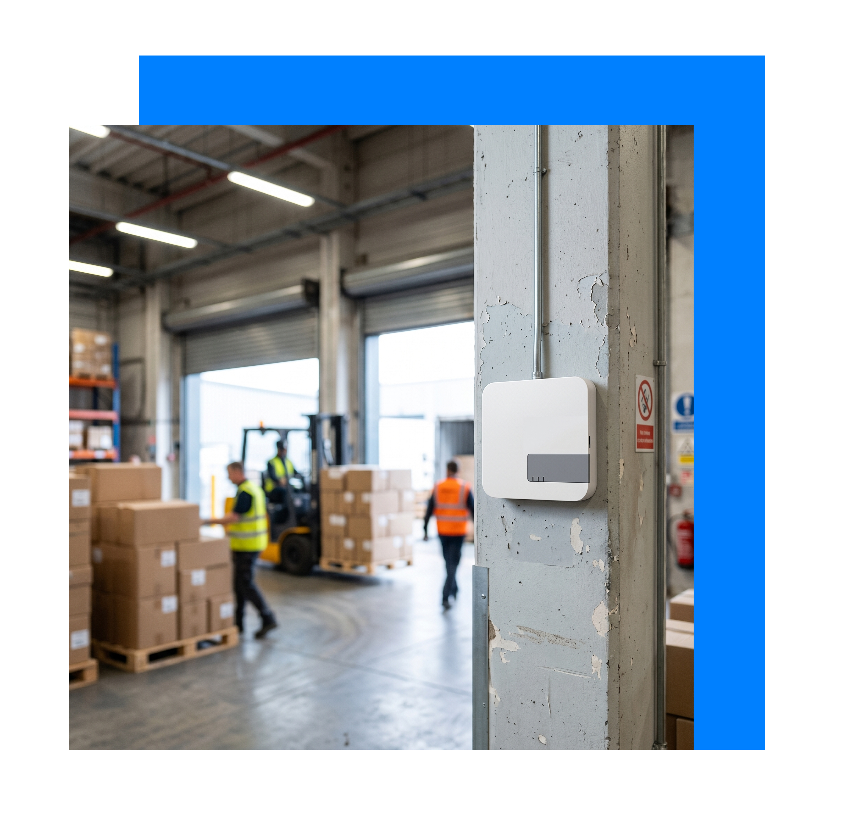 Blecon Hubs at receiving docks. Tracking agents on every frontline device. Coverage across every site