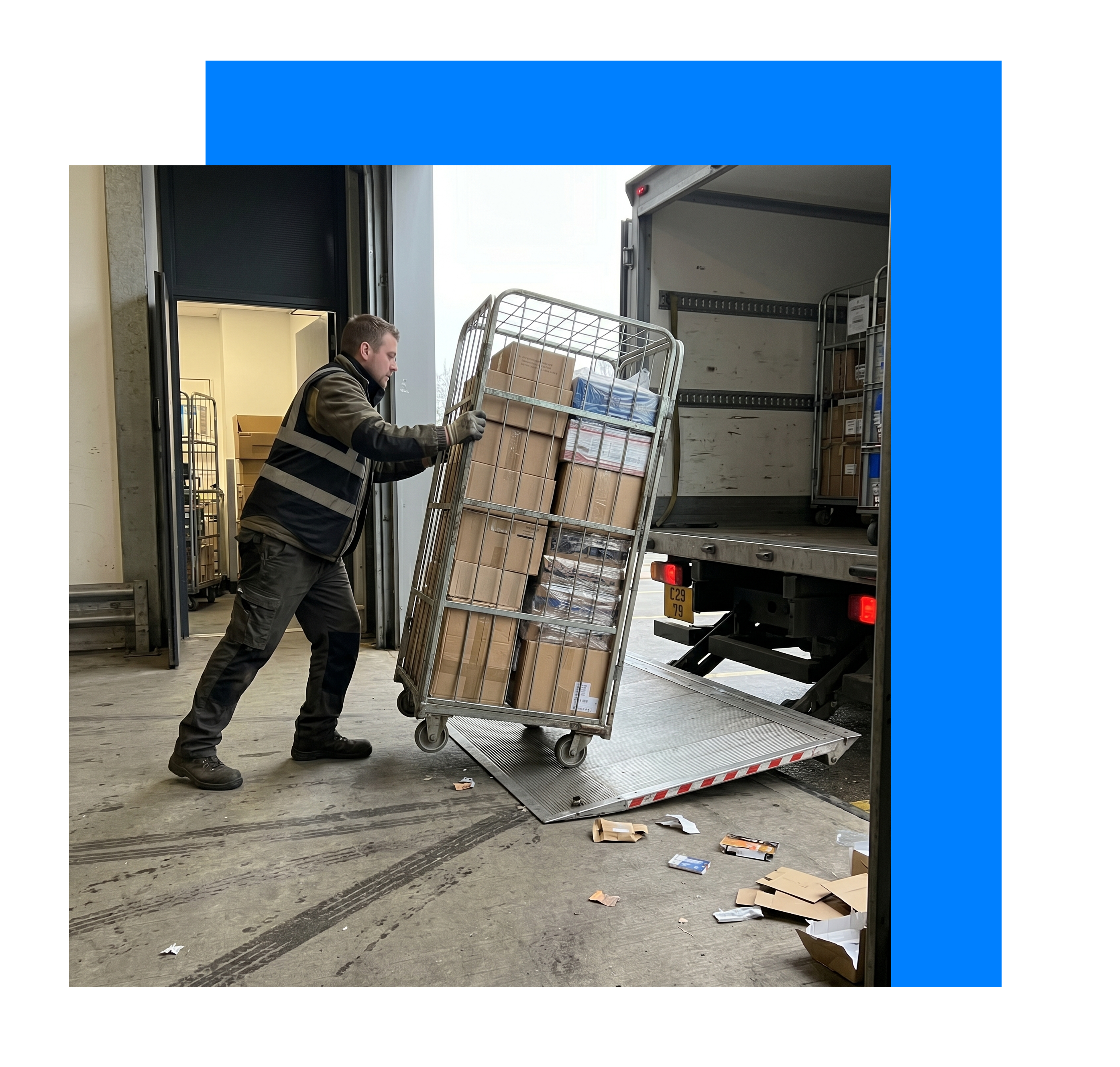 Returnable transport items tracked with Blecon Location Tag for fleet visibility