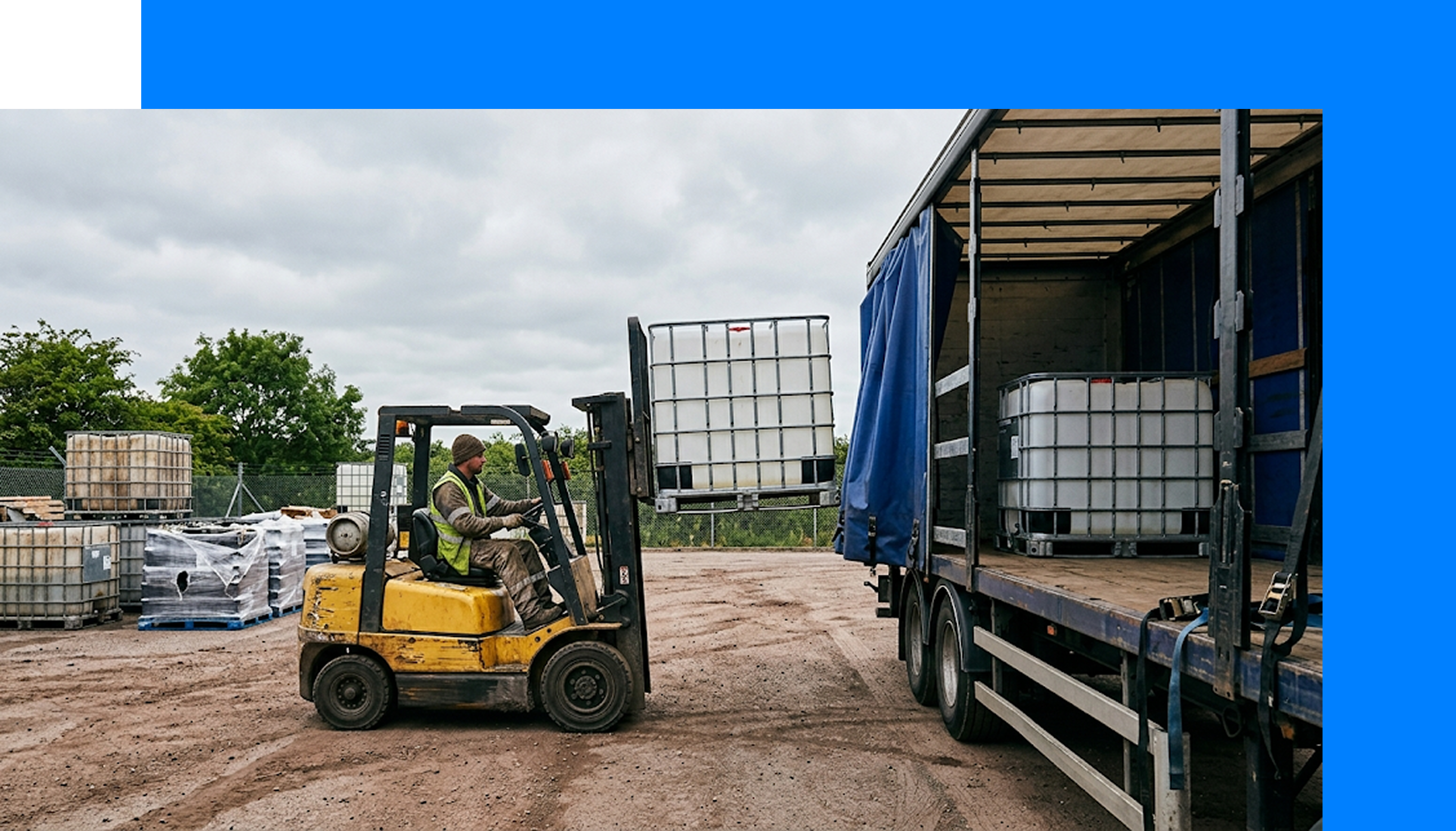 Driver loading an IBC for delivery — rti asset tracking (2)