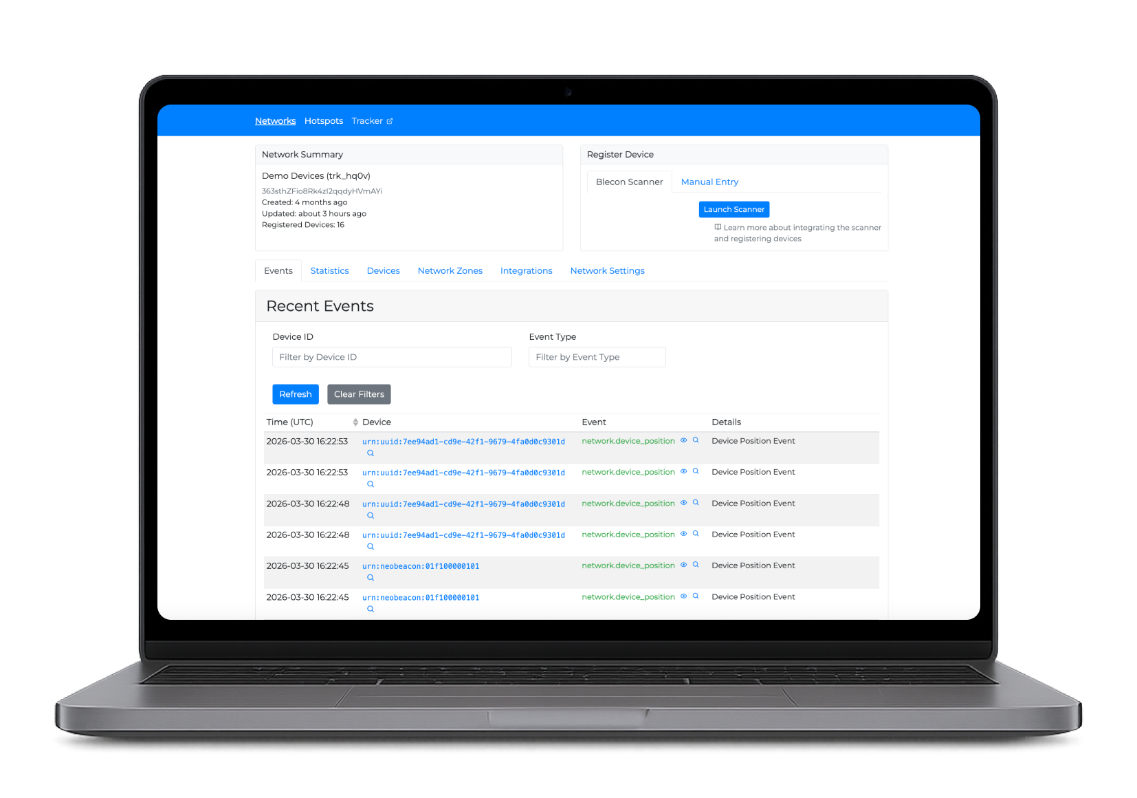 Laptop Blecon Console Screen