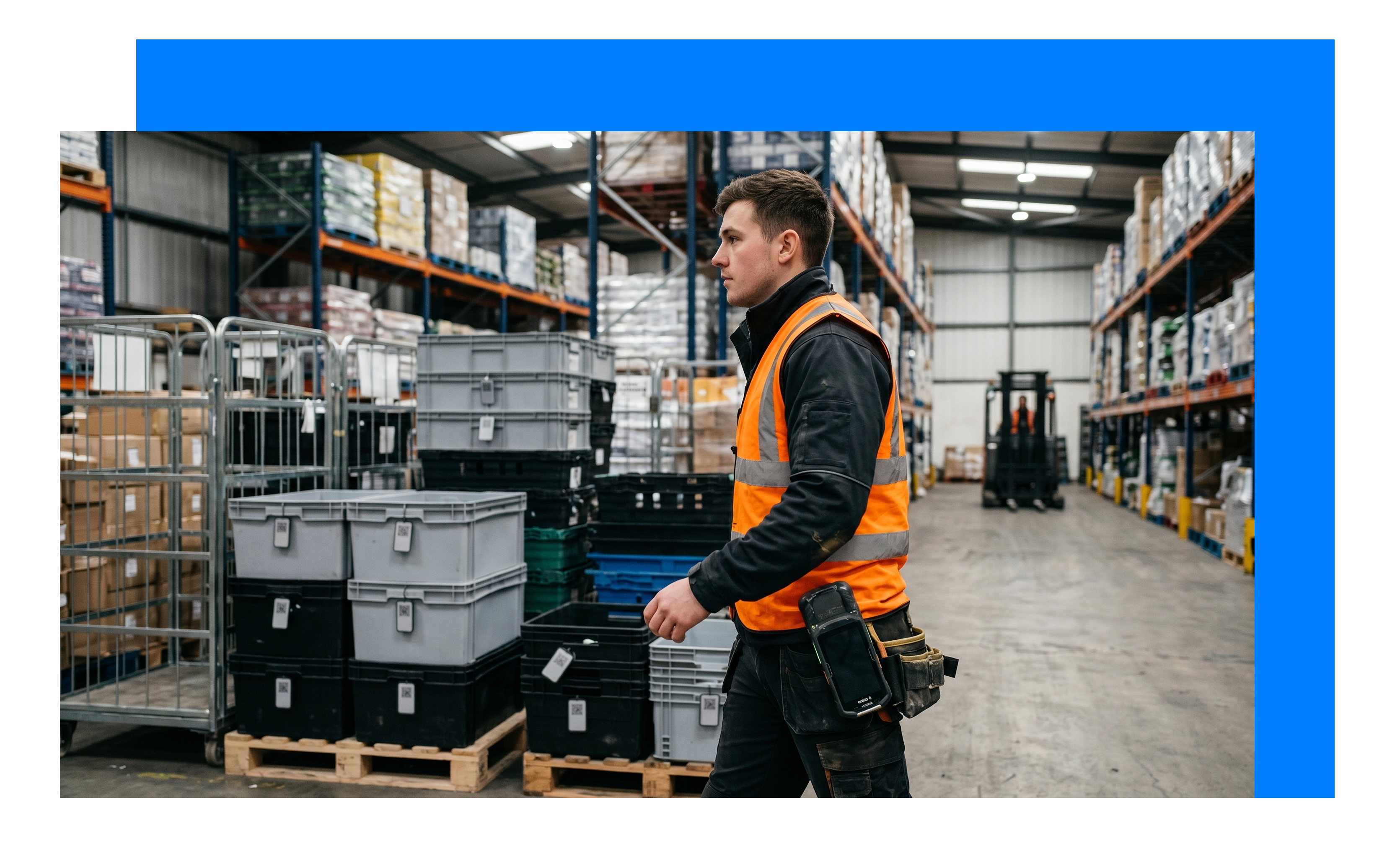 Tag signals captured automatically as Blecon Agent devices pass within range. The network is your teams existing handhelds.